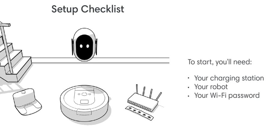 roomba wifi setup checklist