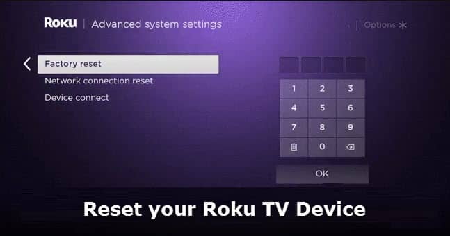 Reset Roku TV 